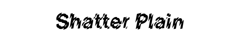 Shatter Plain font preview