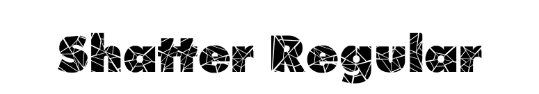 Shatter Regular font preview