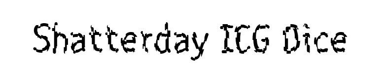 Shatterday ICG Dice font preview