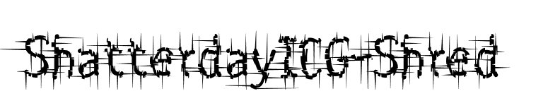 ShatterdayICG-Shred font preview