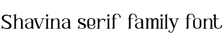 Shavina serif family font font preview