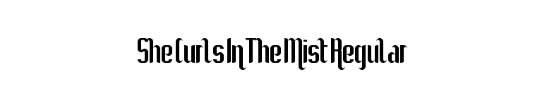 She Curls In The Mist Regular font preview