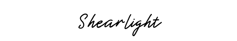 Shearlight font preview