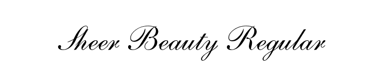 Sheer Beauty Regular font preview