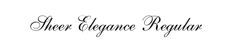 Sheer Elegance Regular font preview