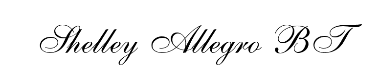 Shelley Allegro BT font preview