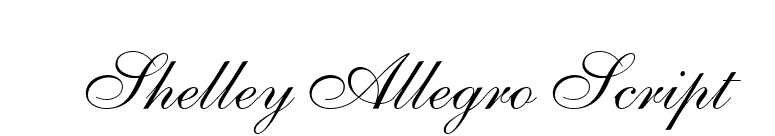 Shelley Allegro Script font preview