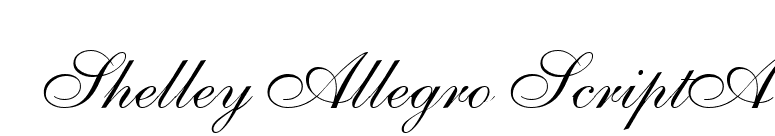 Shelley Allegro ScriptA font preview