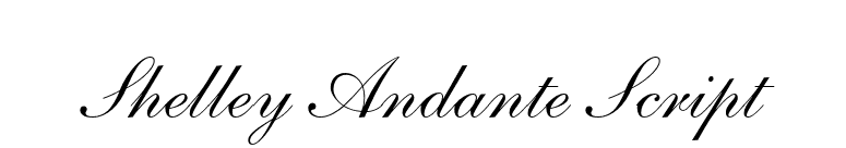 Shelley Andante Script font preview