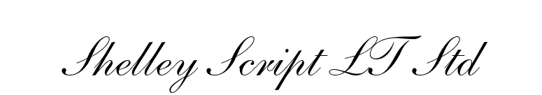 Shelley Script LT Std font preview