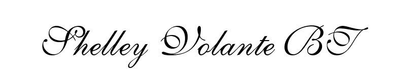 Shelley Volante BT font preview