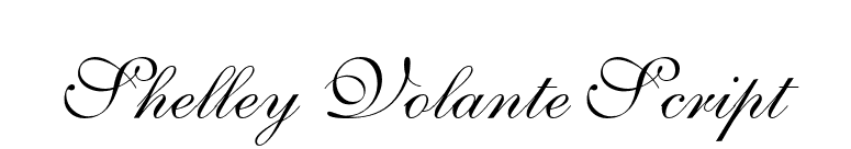 Shelley Volante Script font preview