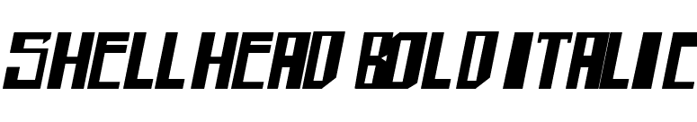 shellhead Bold Italic font preview