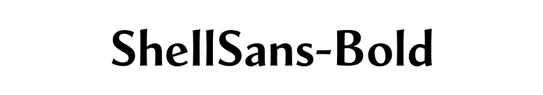ShellSans-Bold font preview