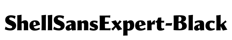 ShellSansExpert-Black font preview