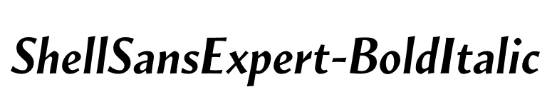 ShellSansExpert-BoldItalic font preview