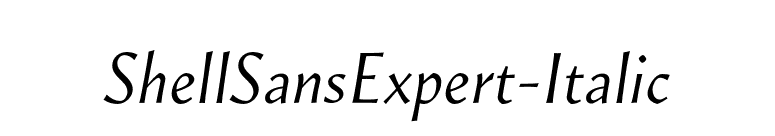 ShellSansExpert-Italic font preview
