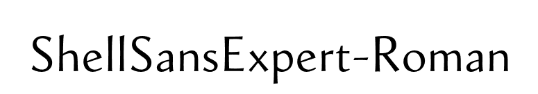 ShellSansExpert-Roman font preview