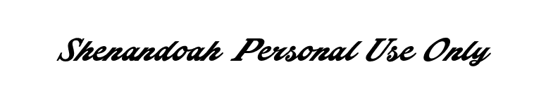 Shenandoah Personal Use Only font preview