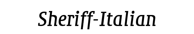 Sheriff-Italian font preview