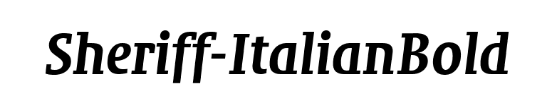 Sheriff-ItalianBold font preview