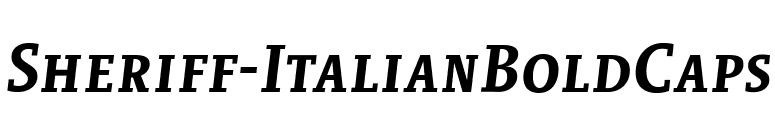 Sheriff-ItalianBoldCaps font preview