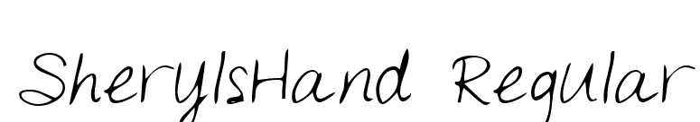 SherylsHand Regular font preview