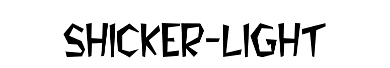 Shicker-Light font preview