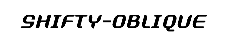 Shifty-Oblique font preview