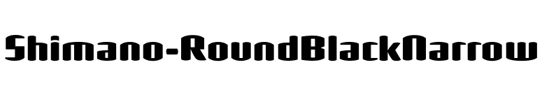 Shimano-RoundBlackNarrow font preview