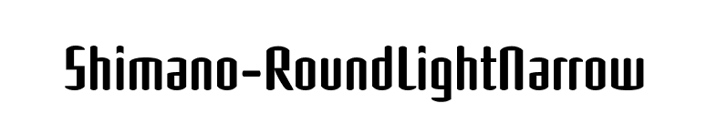 Shimano-RoundLightNarrow font preview