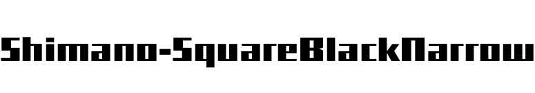 Shimano-SquareBlackNarrow font preview