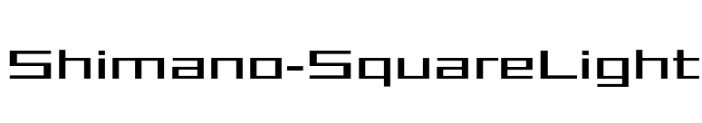 Shimano-SquareLight font preview