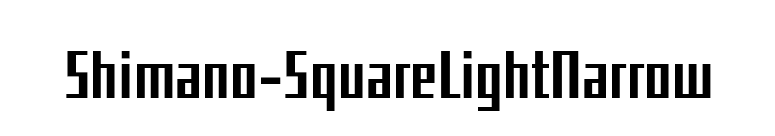 Shimano-SquareLightNarrow font preview