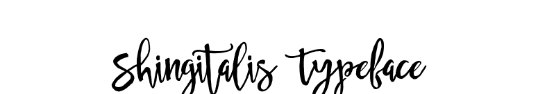 Shingitalis Typeface font preview