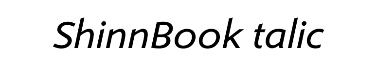 ShinnBookItalic font preview