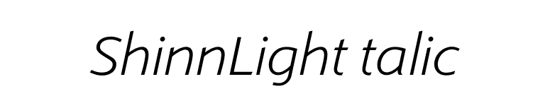 ShinnLightItalic font preview