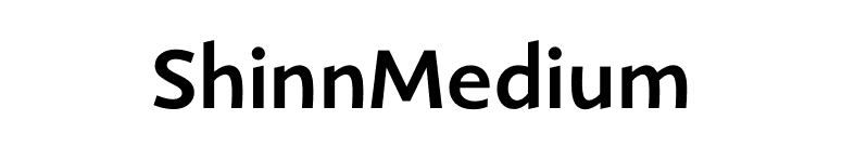 ShinnMedium font preview