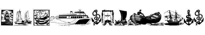 ShipsNBoats font preview
