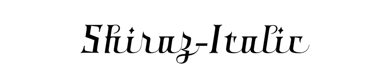 Shiraz-Italic font preview