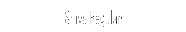 Shiva Regular font preview