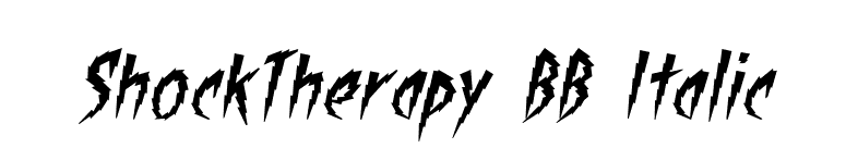 ShockTherapy BB Italic font preview