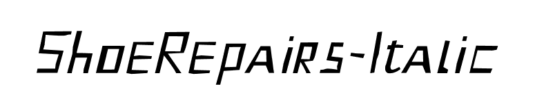 ShoeRepairs-Italic font preview