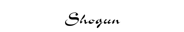 Shogun font preview