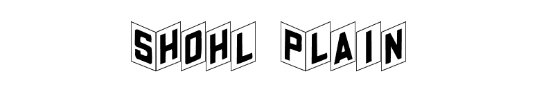 Shohl Plain font preview