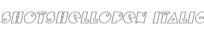 ShotShellOpen Italic font preview