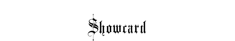 Showcard font preview