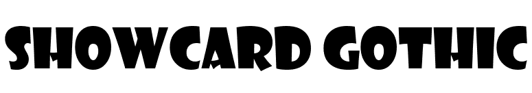 Showcard Gothic font preview