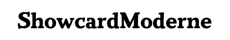 ShowcardModerne font preview