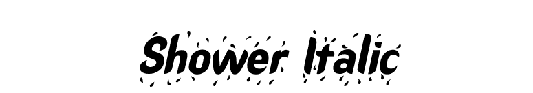 Shower Italic font preview